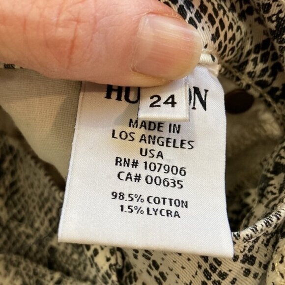 Hudson Jeans Nico Mid Rise Snake-Print Jeans 24 - Picture 13 of 13